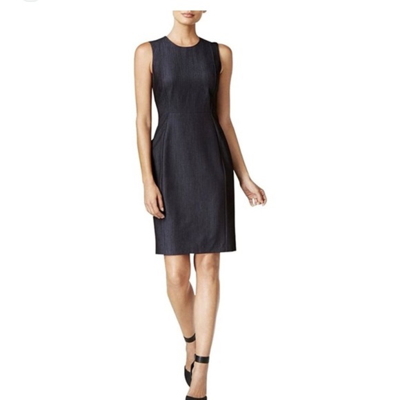 Calvin Klein Dresses & Skirts - Calvin Klein Elegant Navy Sleeveless Dress